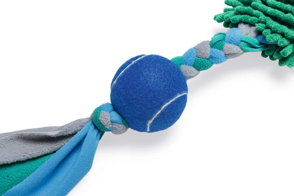 Beeztees Köpek Oyuncağı, Tut Getir Tenis Toplu, Peluş, Mavi-Yeşil, 90x10x6cm ürün görseli