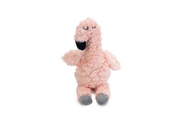 Beeztees Yavru Köpek Oyuncağı, Kalp Atışlı, Flamingo, Peluş, Pembe, 30x21x5cm