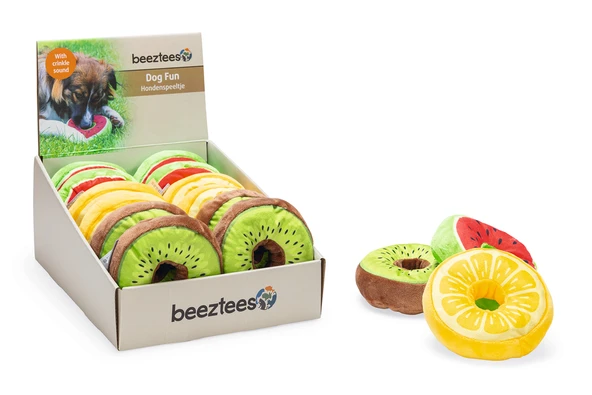 Beeztees Köpek Oyuncağı, Donut, Peluş, Çeşitli Renklerde, 12x12x5cm - Resim 12