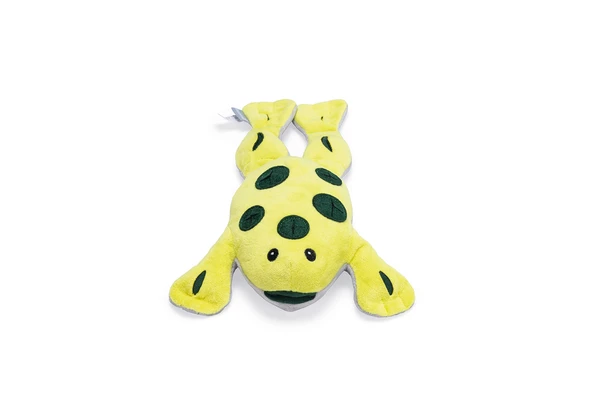 Beeztees Köpek Ödül Saklama Oyuncağı, Kurbağ, Peluş, Sarı, 31x20x7cm - Resim 3