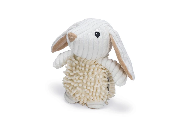 Beeztees Köpek Oyuncağı, Tavşan, Peluş, Beyaz, 24x14x12cm - Resim 3