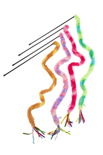 Beeztees Kedi Oltası, Komple Tüylü Peluş-100cm, Kurdelalar Uc, Çeşitli Renklerde, 50cm ürün görseli