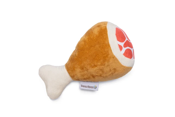 Beeztees Köpek Oyuncağı, But, Peluş, Kahverengi, 22x11,5x10cm - Resim 3