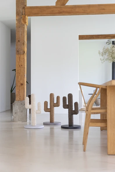 Beeztees DBL Kedi Tırmalama, Boz Kahverengi, 35x35x60cm - Resim 9