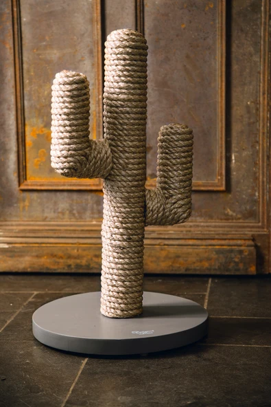 Beeztees DBL Kedi Tırmalama, Boz Kahverengi, 35x35x60cm - Resim 6