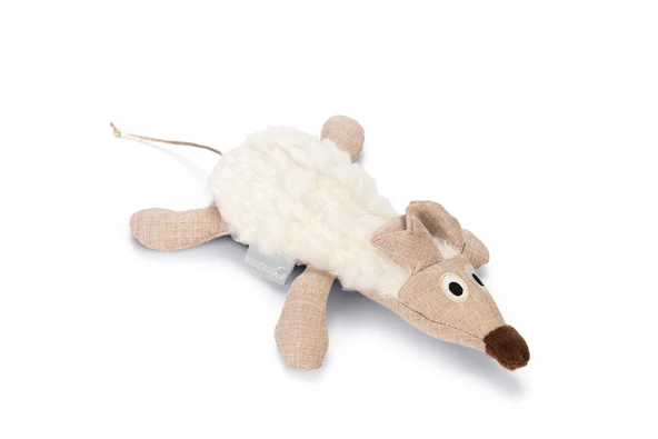 Beeztees Kedi Oyuncağı, Fare, Peluş, Beyaz, 17x13x4cm ürün görseli