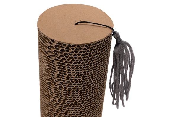 Beeztees Kedi Oyuncağı, Karton Silindir ve Püskül, 23x10x10cm - Resim 3