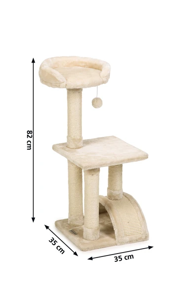 Beeztees Kedi Tırmalama, Krem, 35x35x82cm - Resim 8