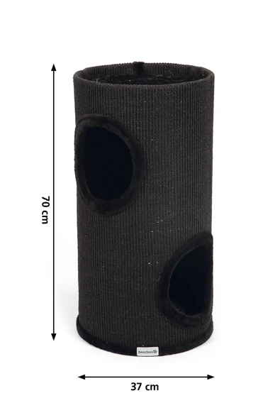 Beeztees Kedi Tırmalama ve Oyun Evi, Siyah, 37x70cm - Resim 2