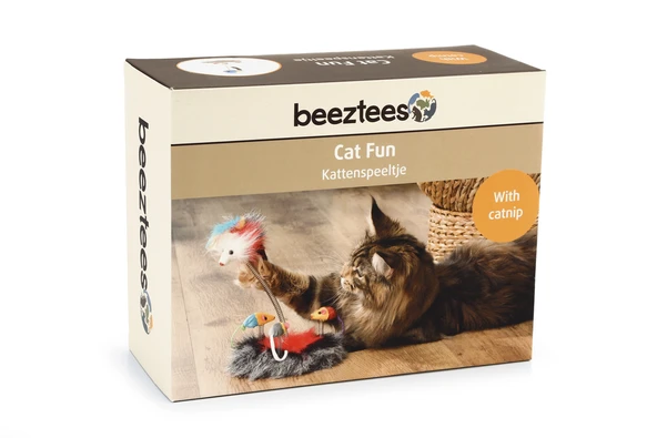 Beeztees Kedi Oyuncağı, Yaylı Fareleri Kediotlu, 15x15x25cm - Resim 2
