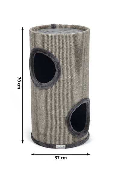 Beeztees Kedi Tırmalama ve Oyun Evi, Gri, 37x70cm - Resim 12