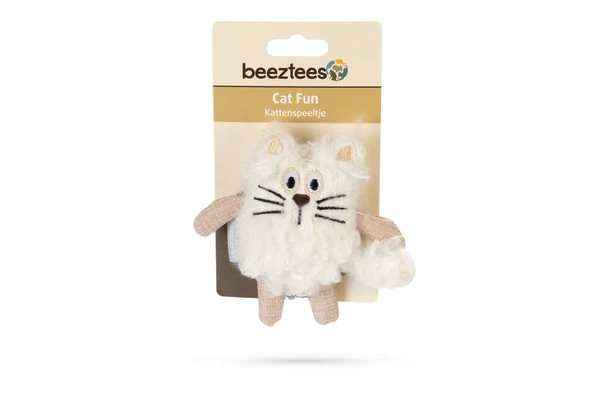 Beeztees Kedi Oyuncağı, Kedi, Peluş, Beyaz, 15x10x3cm - Resim 2