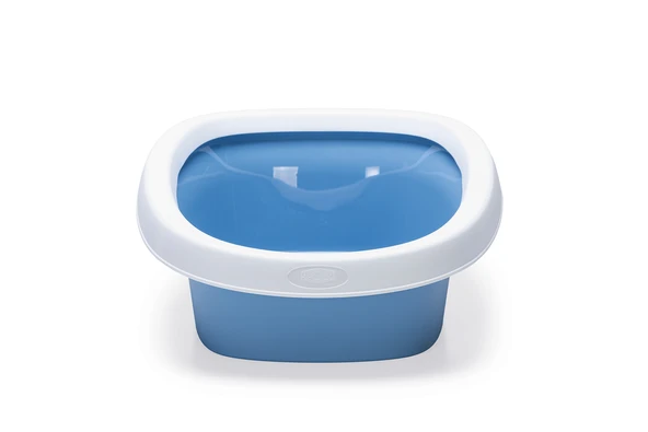 Beeztees Yüksek Kenarlı Açık Kedi Tuvaleti, Mavi Beyaz, 39x58x17cm - Resim 3