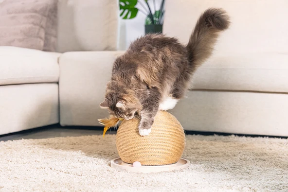 Beeztees DBL Kedi Tırmalama ve Oyuncağı, 29,5x29,5x22cm - Resim 10