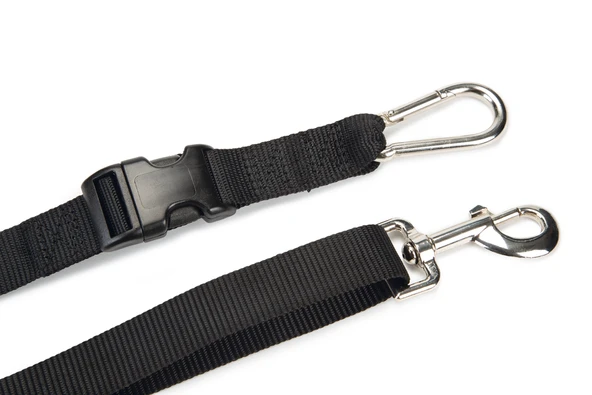 Beeztees Köpek Yürüyüş ve Koşu Şok Emicili Gezdirme Kayışı ve Bel Kemeri, Siyah, 100-130cm, 25mm - Resim 5