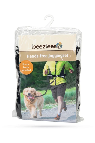 Beeztees Köpek Yürüyüş ve Koşu Şok Emicili Gezdirme Kayışı ve Bel Kemeri, Siyah, 100-130cm, 25mm - Resim 7