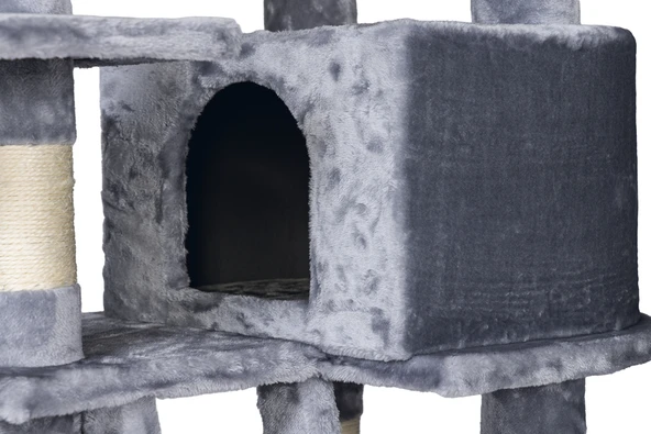 Beeztees Kedi Büyük Tırmalama ve Oyun Evi, 70x50x220-260cm - Resim 9