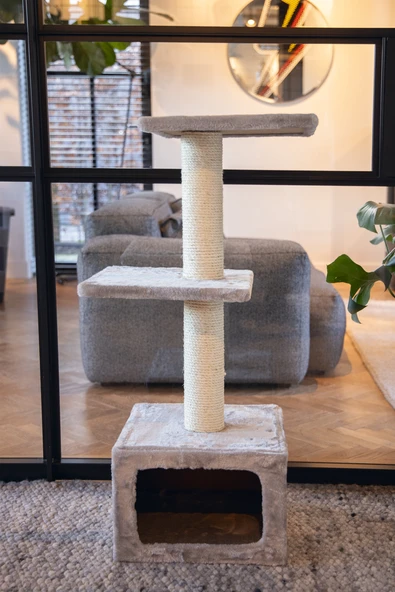 Beeztees Kedi Tırmalama, Gri, 38x38x91cm - Resim 2