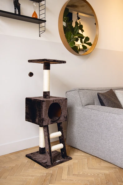 Beeztees Kedi Tırmalama, Kahvrerengi, 40x35x82x110cm - Resim 9