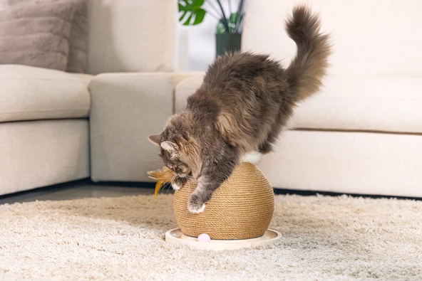 Beeztees DBL Kedi Tırmalama ve Oyuncağı, 29,5x29,5x22cm - Resim 8