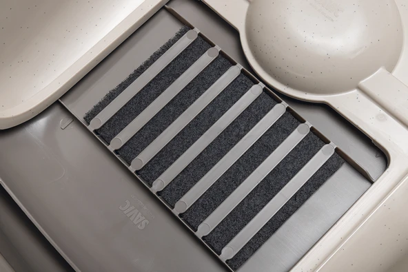 Beeztees Kapalı Kedi Tuvaleti, Koku Filtreli, Bej Gri, 56x39x39cm - Resim 5