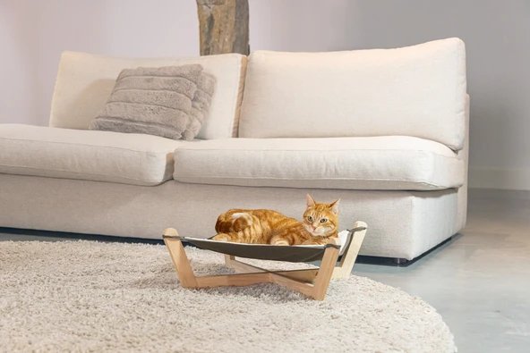 Beeztees DBL Kedi Hamağı, Gri, 51x51x18,5cm - Resim 7