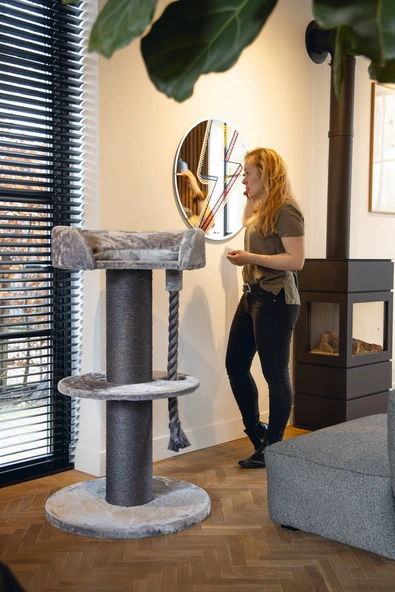 Beeztees Kedi Tırmalama, Gri, 70x70x120cm - Resim 3