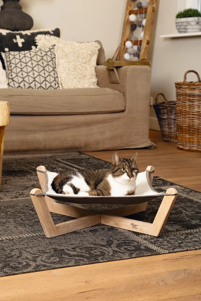 Beeztees DBL Kedi Hamağı, Gri, 51x51x18,5cm - Resim 6
