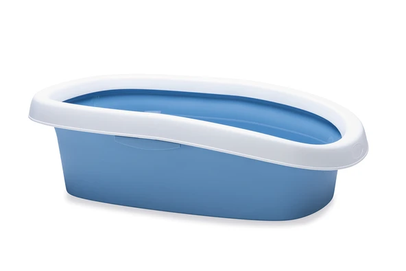 Beeztees Yüksek Kenarlı Açık Kedi Tuvaleti, Mavi Beyaz, 39x58x17cm - Resim 4