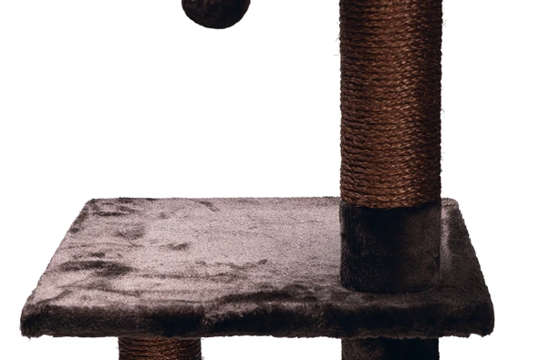 Beeztees Kedi Köşe Tırmalama ve Oyun Evi, Kahverengi, 40x40x135cm - Resim 10