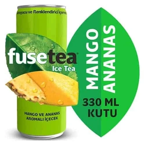 Fuse Tea Soğuk Çay Mango Ananas Aromalı İçecek Kutu 330 Ml - 2