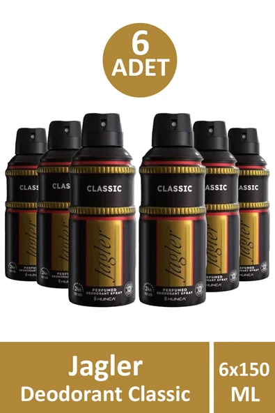 Jagler Deodorant Classic 150 ml 6 Adet