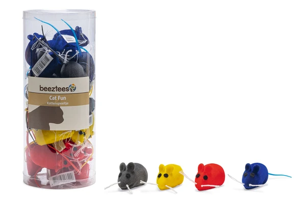 Beeztees Kedi Oyuncağı, Velur Fare, Çeşitli Renklerde, 12,5x3x2,6cm - Resim 6