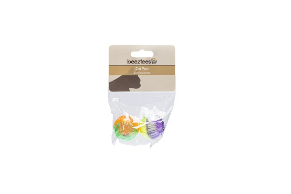 Beeztees Kedi Oyuncağı, Sesli Top, 2 Adet, 4cm - 9