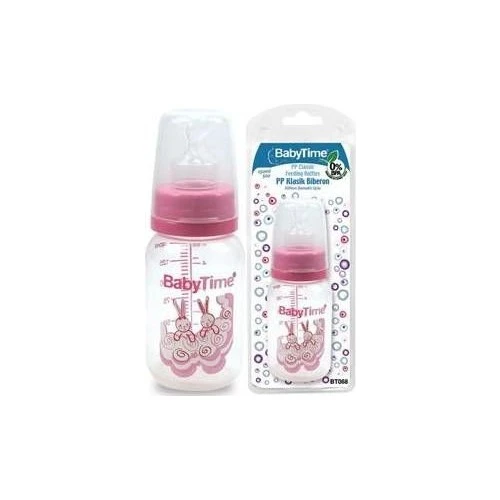 Babytıme 068 Klasik Pp Biberon (Silikon Damaklı Uçlu) 150Ml