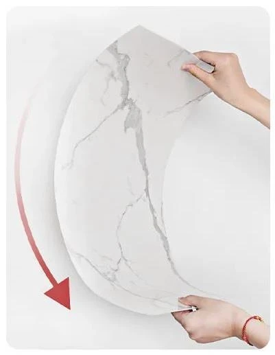 Renkli Duvarlar Yapışkanlı 1 Adet 30x60cm Antrasit Gri Mermer Desenli Esnek Banyo Wc Duvar Paneli Kağıdı BS8041-B - 6