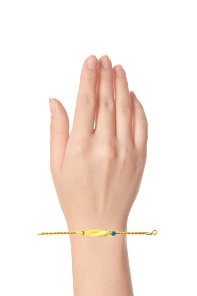 Cigold Taşlı Çocuk Bileklik 14 Ayar Altın 1.85 Gr OA-C11203029268 - 2