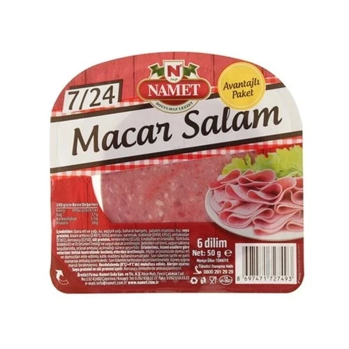 Namet Macar Salam 7/24 50 Gr 6dilim