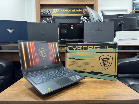 MSI Cyborg 15 A13VF-899TR Intel Core i5 13420H 16GB RAM 512GB SSD RTX4060 W11 15.6” FHD 144Hz (İKİNCİ EL)