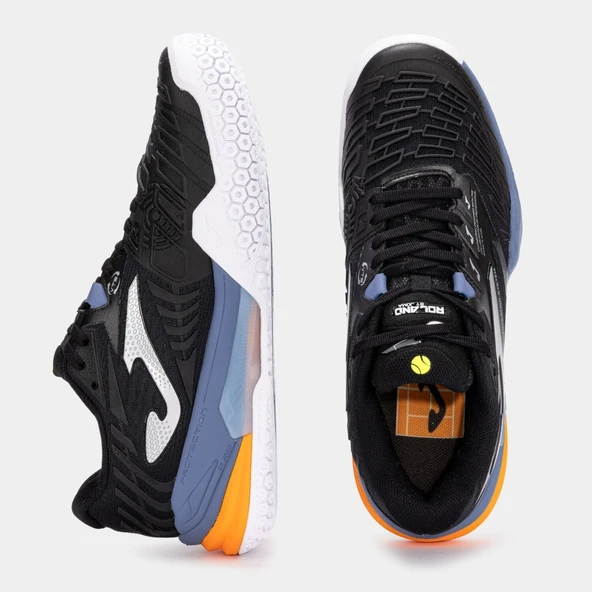 Joma Roland Erkek Siyah Toprak & Sert Kort Tenis Ayakkabısı TROLS2531AC - Resim 4