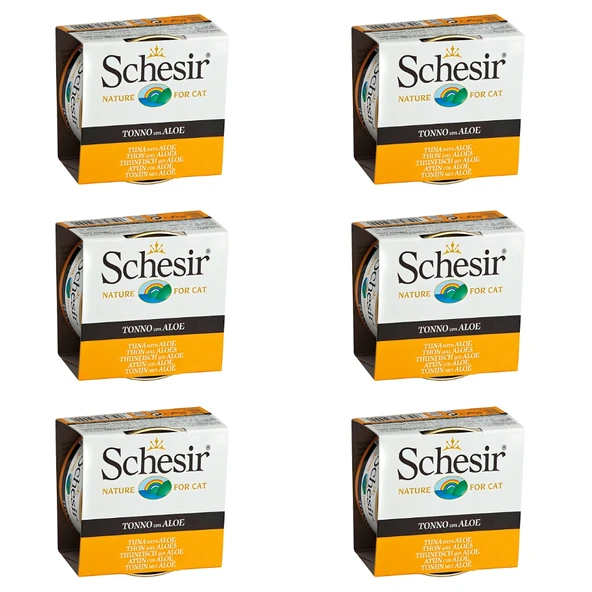 Schesir Jöleli Ton Balıklı ve Aloeveralı Kedi Yetişkin Konservesi 85 Gr (6 Adet)