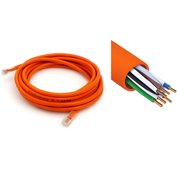 Cat 6 5M RJ45 Uçlu Jacklı Ethernet Kablosu  Halojensiz Yüksek Performanslı Network Çözümü