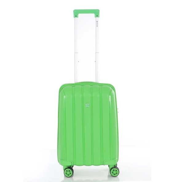 MÇS 3lü Set Kırılmaz Silikon Seyahat Valizi Bavulu V305 Fıstık Yeşil - Resim 6