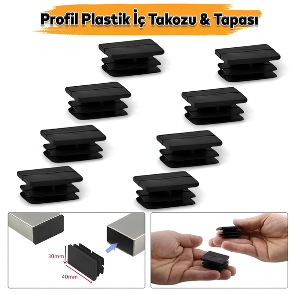 30 mm x 40 mm Masa Sandalye Sehpa Mobilya Parke 8 Adet Ayak Tapası Takozu Tıpa Papuç Takoz Çizilme