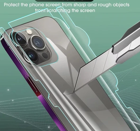 İphone 16E Uyumlu 360 Derece Arka hidrojel Film Koruma Body Jelatin - Resim 5