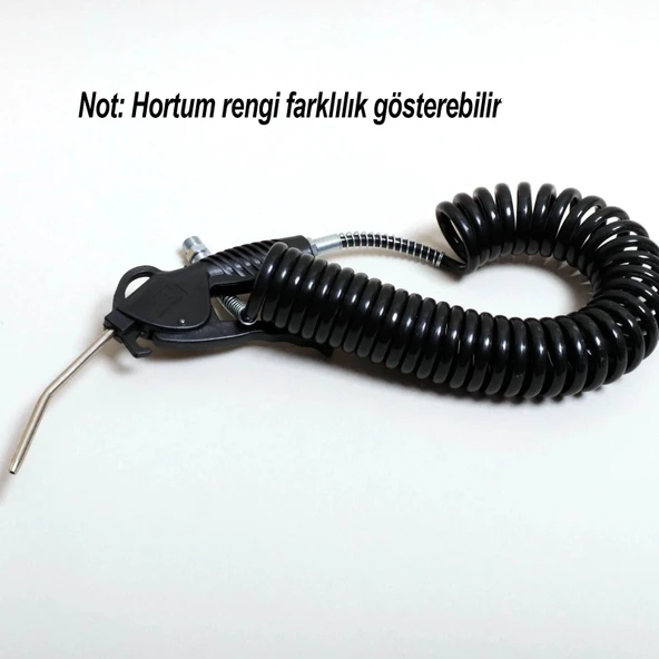 Yt Hava Kompresörü Tabancalı Spiral Hava Hortumu 5 Metre Kompresör Seti - 3