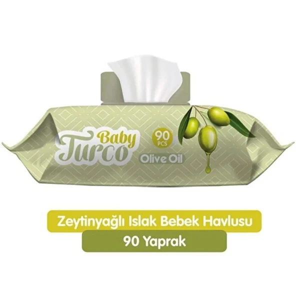 Baby Turco zeytinyağlı 90 Yaprak Islak Mendil