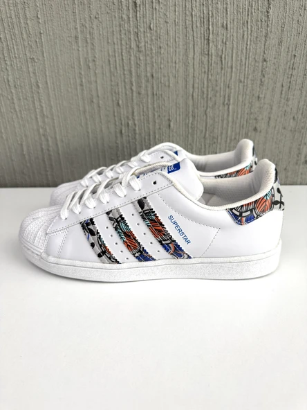 ADIDS SUPERSTAR ERKEK SPOR AYAKKABI GRAFİT-BEYAZ - 2