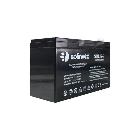 12V 7AH Ups Ve Alarm Aküsü 2 Yıl Garantili (5 ADET) - 5