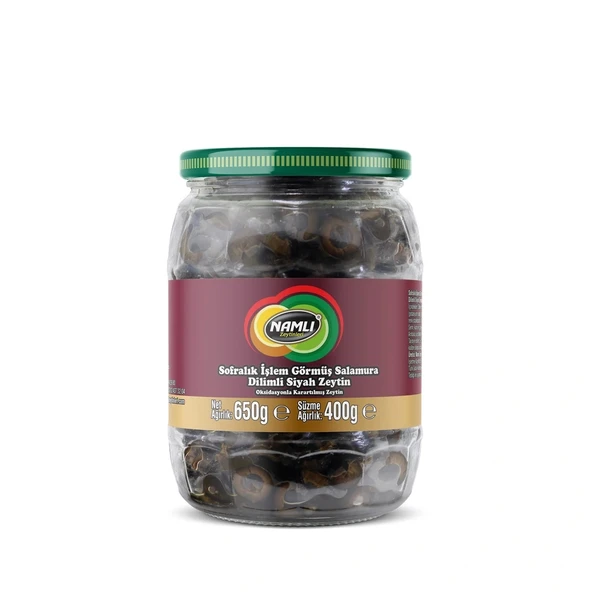 Namlı Dilimli Siyah Zeytin 230 Gr
